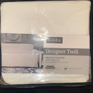 NWT Sure Fit Designer Twill Sofa Slipcover
